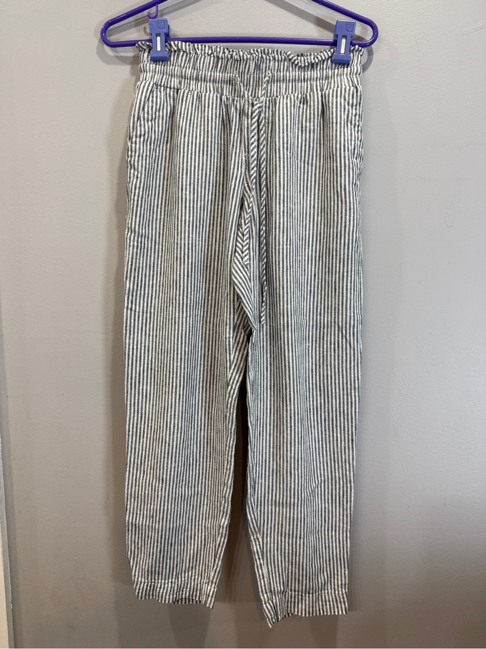a new day Black and White Striped Drawstring Pants